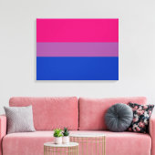 Bisexueller Stolz (Bi-Flagge) Leinwanddruck (Insitu (Wohnzimmer))