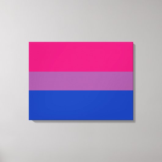 Bisexueller Stolz (Bi-Flagge) Leinwanddruck (Vorderseite)