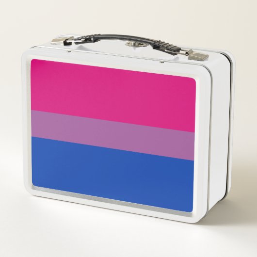 Bisexueller Stolz (Bi-Flagge) Metall Brotdose (Rückseite)