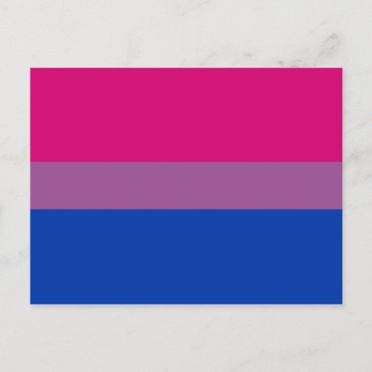 Bisexueller Stolz (Bi-Flagge) Postkarte (Vorderseite)