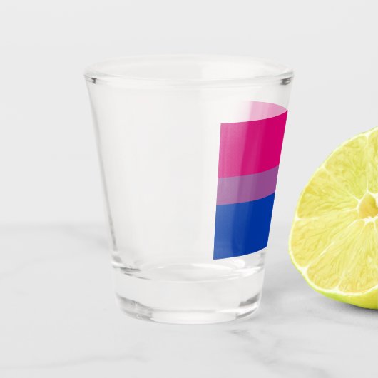 Bisexueller Stolz (Bi-Flagge) Schnapsglas (Links)