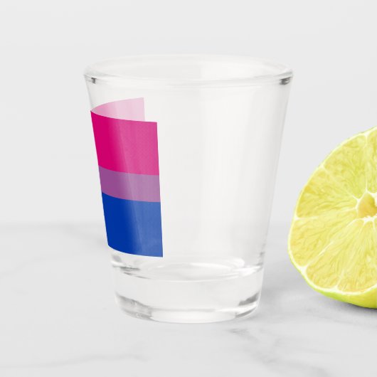 Bisexueller Stolz (Bi-Flagge) Schnapsglas (Rechts)