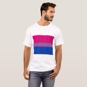 Bisexueller Stolz (Bi-Flagge) T-Shirt (Vorne ganz)