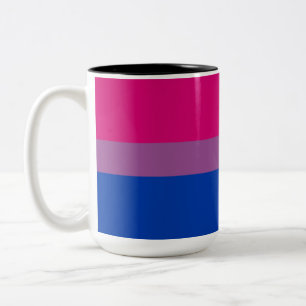Bisexueller Stolz (Bi-Flagge) Zweifarbige Tasse