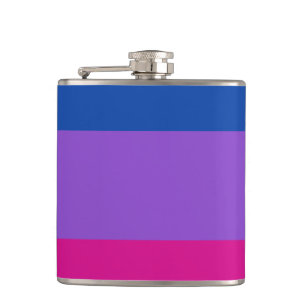 Bisexueller Stolz, fette Streifen, LGBTQ-PRIDE Flachmann