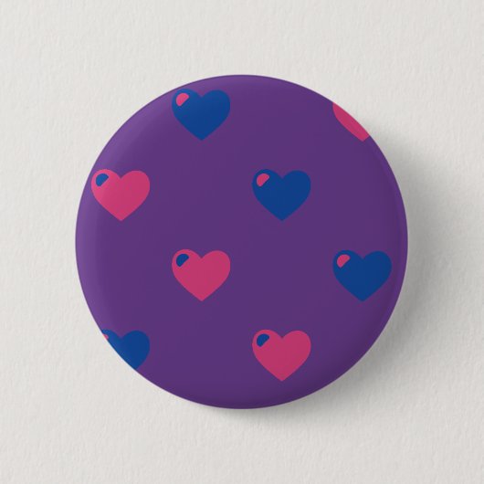 Bisexueller Stolz Herzen Knopf Button (Vorderseite)