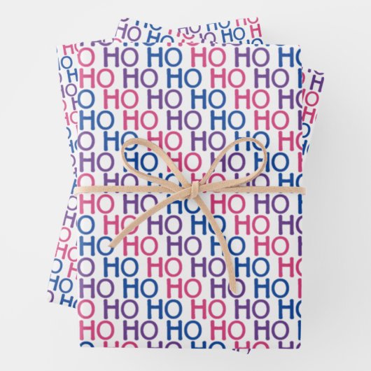 Bisexueller Stolz Ho Ho Ho Ho Mustertrennpapier Se Geschenkpapier Set (Beispiel)