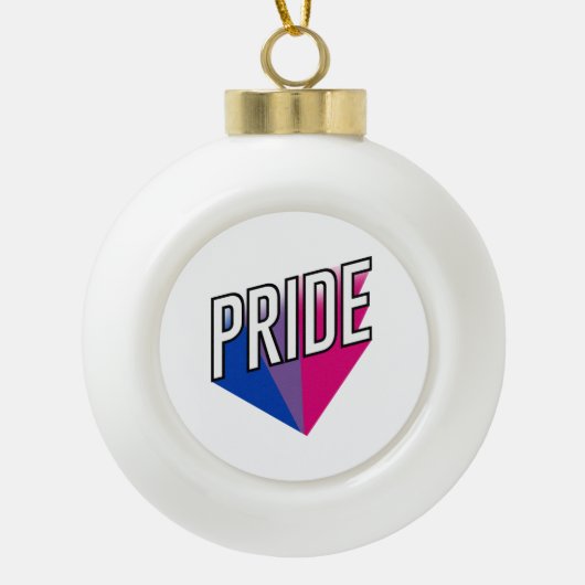 Bisexueller Stolz Keramik Kugel-Ornament (Vorderseite)