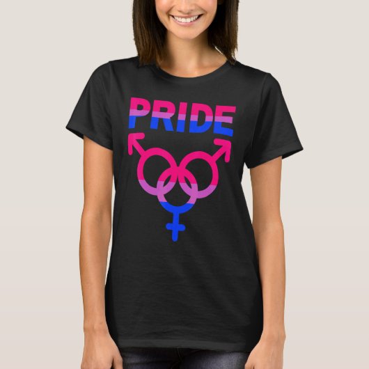 Bisexueller Stolz LGBTQUIA Liebe Unterstützung Män T-Shirt (Vorderseite)