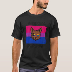 Bisexueller Stolz Purride Bisexual Pride Katze Lgb T-Shirt