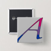 Bisexueller Stolz "Scharlachrot" des Buchstabe-A Button (Vorne & Hinten)