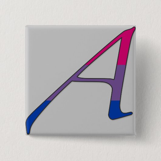 Bisexueller Stolz "Scharlachrot" des Buchstabe-A Button (Vorderseite)