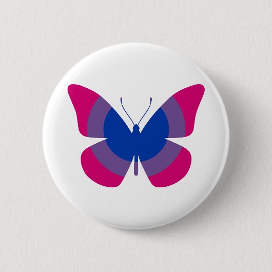 Bisexueller Stolz-Schmetterling Button (Vorderseite)