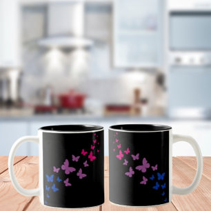 Bisexueller Stolz Schmetterlingsweg Zweifarbige Tasse