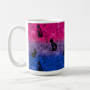 Bisexueller Stolz Schwarze Katze - Mystische Hexer Kaffeetasse
