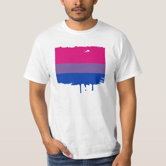 BISEXUELLER STOLZ-STREIFEN-ENTWURF T-Shirt (Vorderseite)