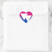 Bisexueller Stolz und Symbol - Herz-Aufkleber (Tasche)