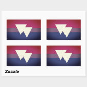 Bisexueller Stolz und Symbol - Rechteckiger Aufkleber (Blatt)