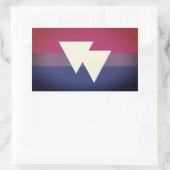 Bisexueller Stolz und Symbol - Rechteckiger Aufkleber (Tasche)