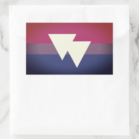 Bisexueller Stolz und Symbol - Rechteckiger Aufkleber (Tasche)