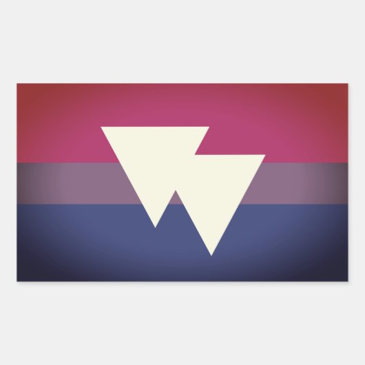 Bisexueller Stolz und Symbol - Rechteckiger Aufkleber (Vorderseite)
