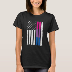 Bisexueller Stolz US-amerikanische Fahne Liebe gew T-Shirt