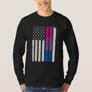Bisexueller Stolz US-amerikanische Fahne Liebe gew T-Shirt