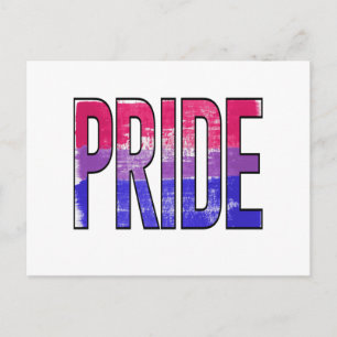 Bisexueller Stolz-Wort Postkarte