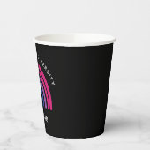 Bisexueller Stolz zum Feiern der Liebe des Diversi Pappbecher (Links)