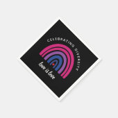 Bisexueller Stolz zum Feiern der Liebe des Diversi Serviette (Ecke)