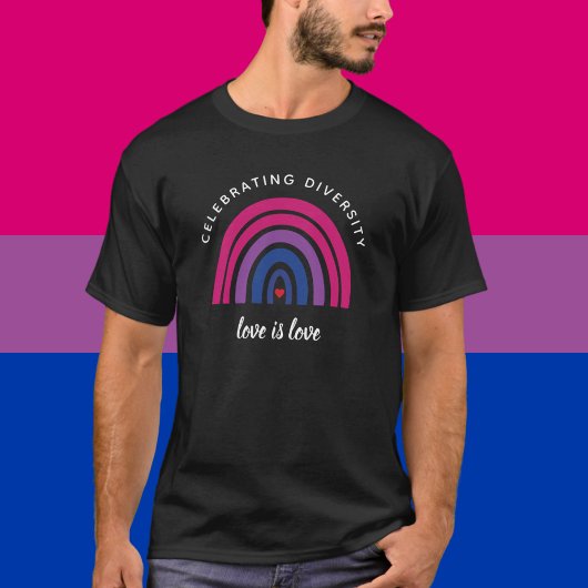 Bisexueller Stolz zum Feiern der Liebe des Diversi T-Shirt
