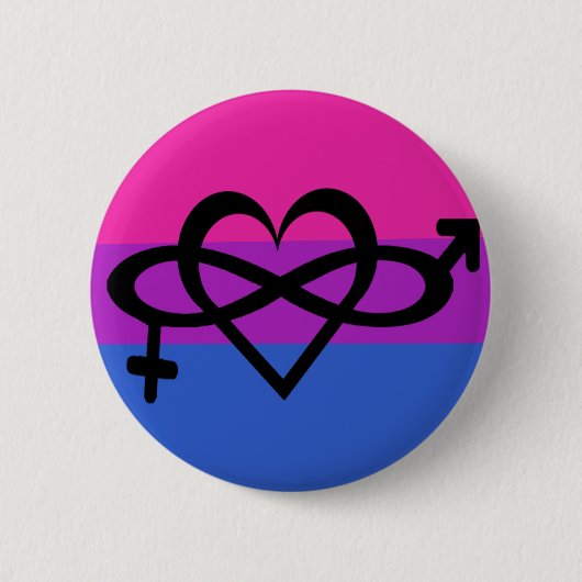 Bisexueller Symbol-Bewusstseins-Stolz-Knopf Button (Vorderseite)