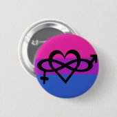 Bisexueller Symbol-Bewusstseins-Stolz-Knopf Button (Vorne & Hinten)