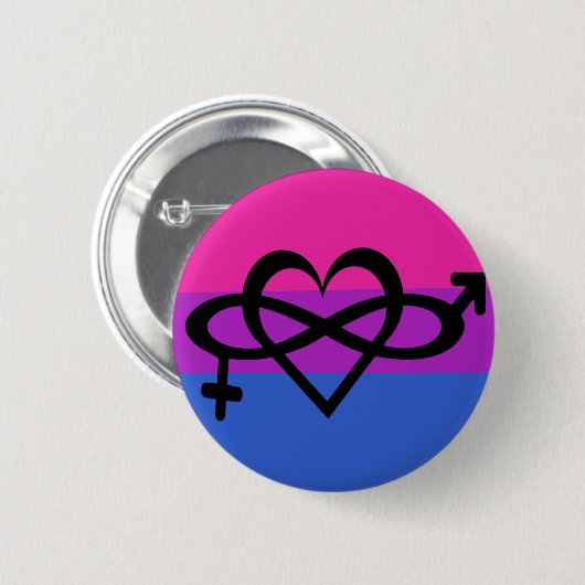Bisexueller Symbol-Bewusstseins-Stolz-Knopf Button (Vorne & Hinten)