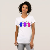 Bisexueller weiblicher Stolz T-Shirt (Vorne ganz)