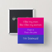 Bisexueller Witz Button (Vorne & Hinten)