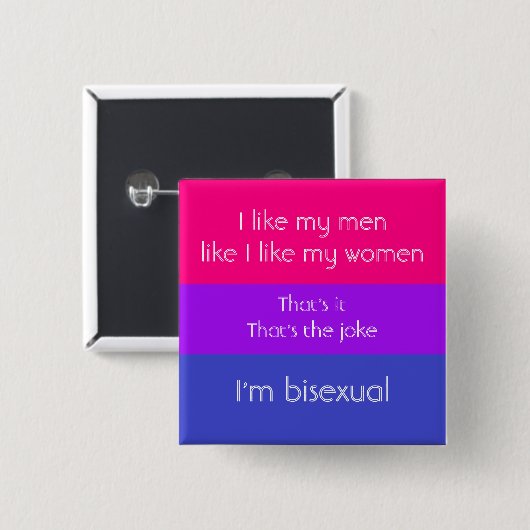 Bisexueller Witz Button (Vorne & Hinten)
