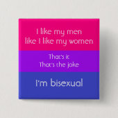 Bisexueller Witz Button (Vorderseite)