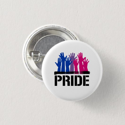 Bisexueller Zusammen-Stolz Button (Vorne & Hinten)