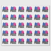 Bisexueller Zusammen-Stolz Geschenkpapier (Flach)