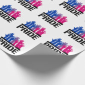 Bisexueller Zusammen-Stolz Geschenkpapier (Ecke)