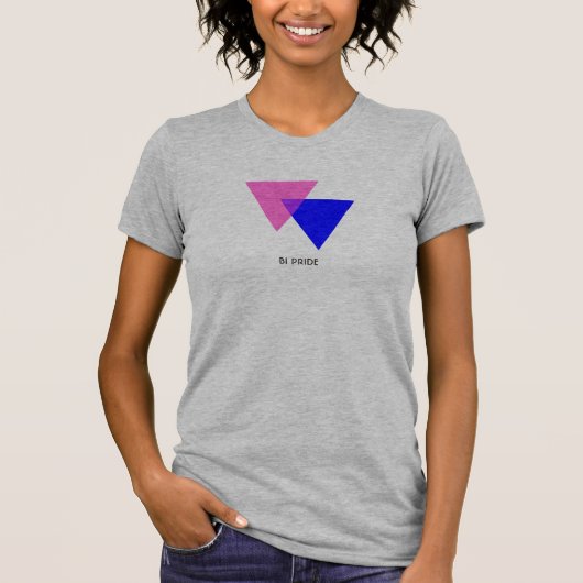Bisexuelles Biangle-Symbol für anpassbares T-Shirt (Vorderseite)
