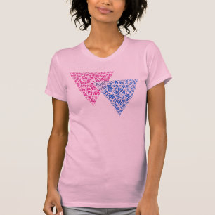 BISEXUELLES DREIECK-WORTMUSTER T-Shirt