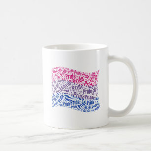 BISEXUELLES FLAGGEN-WORTMUSTER KAFFEETASSE