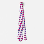 Bisexuelles Flaggenherz Krawatte (Vorderseite)