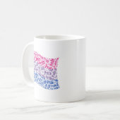 BISEXUELLES FLAGWORTPATTER KAFFEETASSE (Vorderseite Links)