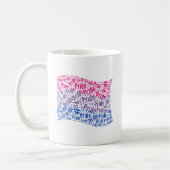 BISEXUELLES FLAGWORTPATTER KAFFEETASSE (Links)