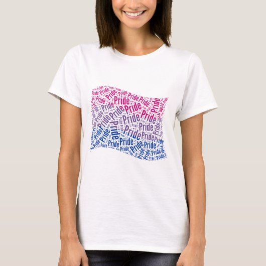 BISEXUELLES FLAGWORTPATTER T-Shirt (Vorderseite)