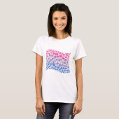 BISEXUELLES FLAGWORTPATTER T-Shirt (Vorne ganz)