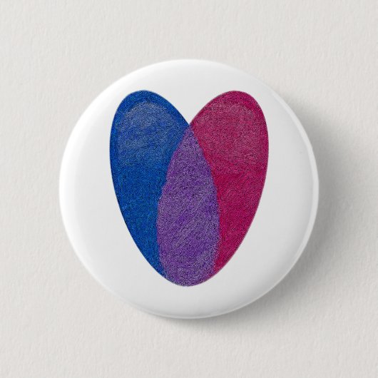 Bisexuelles Herz Button (Vorderseite)
